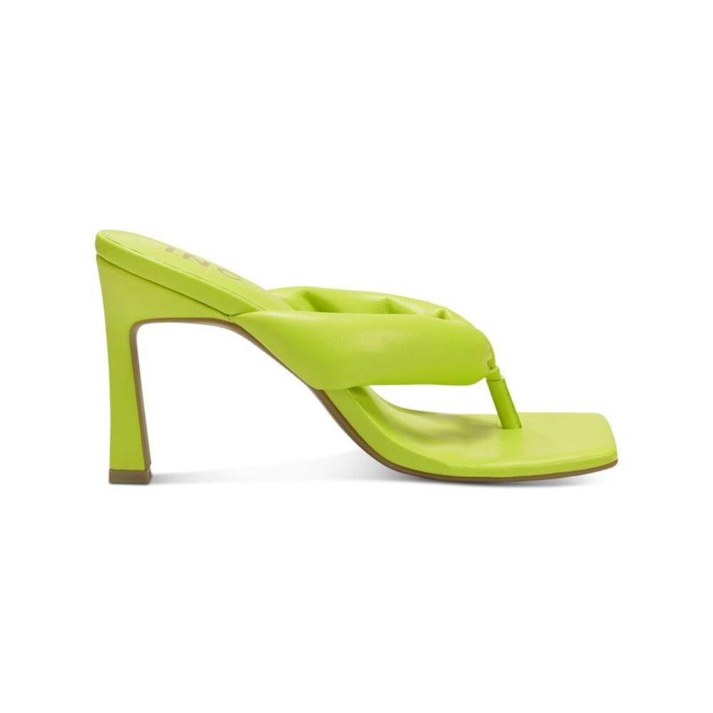 INC Womens Green Puffed Straps Sagee Toe Stiletto Slip On Thong Sandals 6.5 M - Picture 3 of 4
